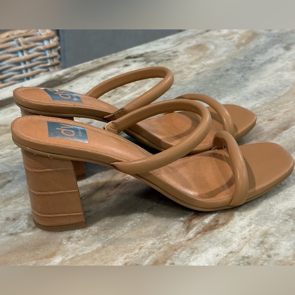 Women’s Dolce Vita HALSTY carmel tan heeled sandals- Size 9.5 - Picture 5 of 8